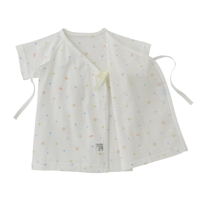 総柄メッシュ天竺短肌着