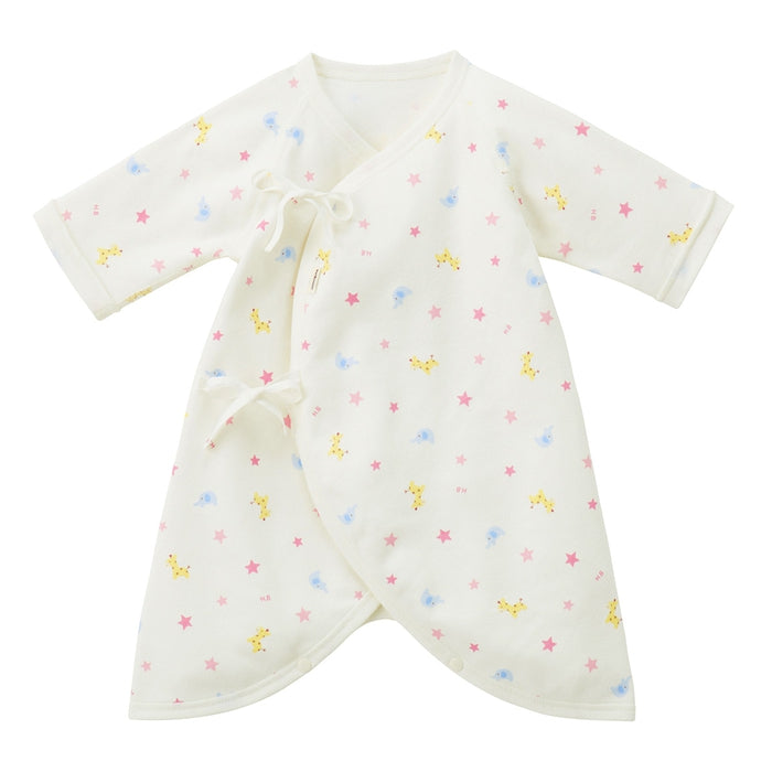 動物星柄スムースコンビ肌着