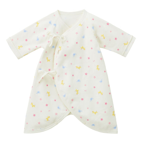 動物星柄スムースコンビ肌着