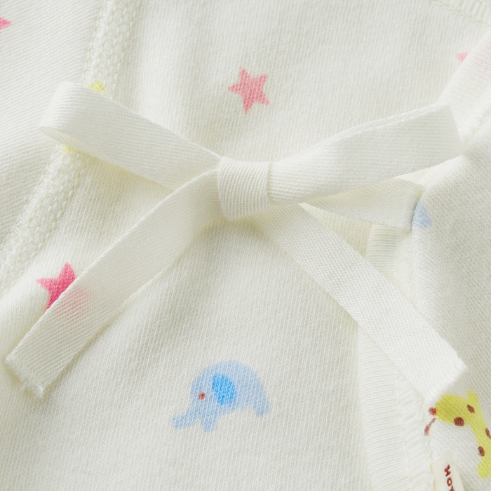 動物星柄スムースコンビ肌着