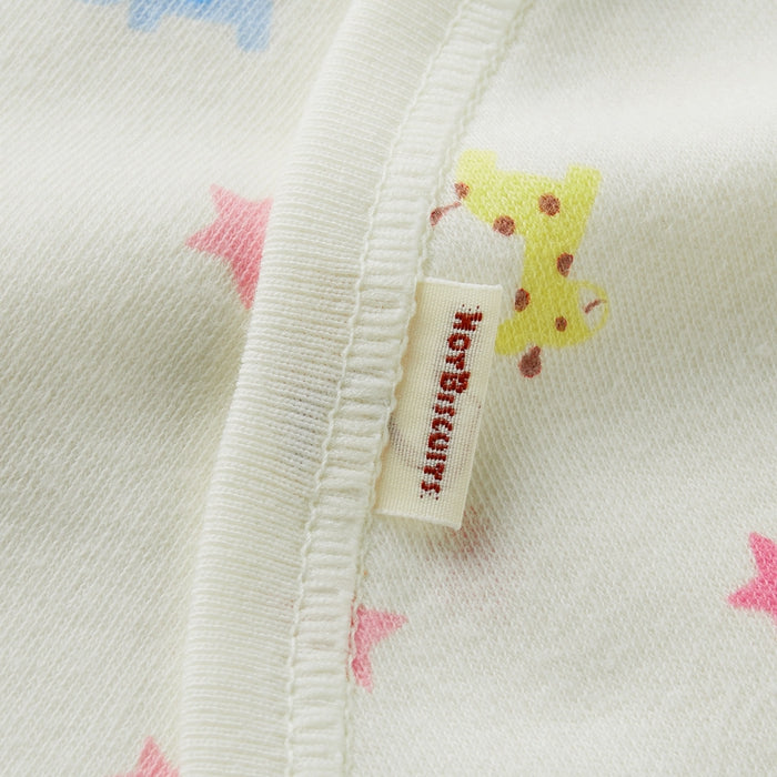 動物星柄スムースコンビ肌着