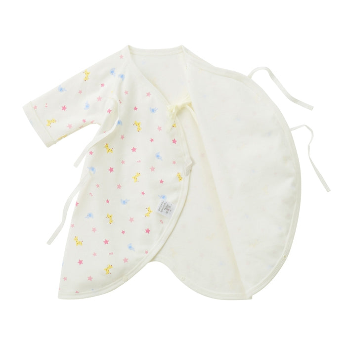 動物星柄スムースコンビ肌着