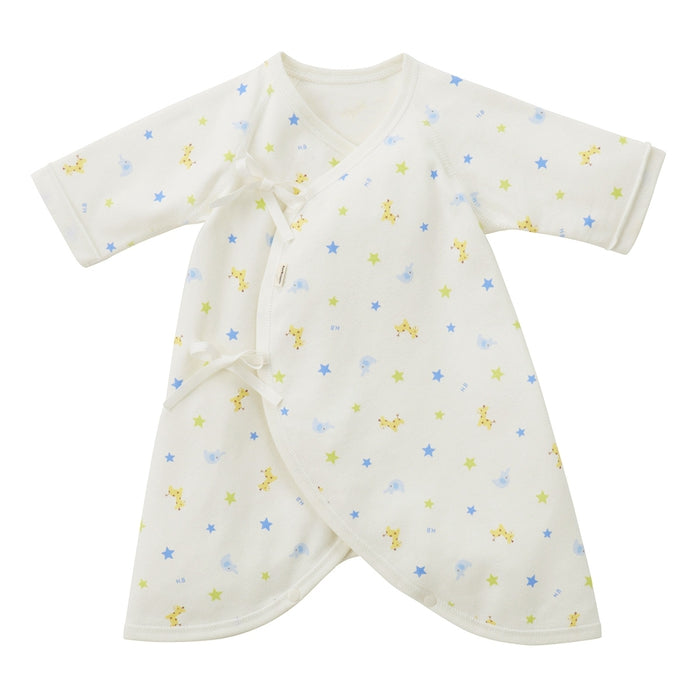 動物星柄スムースコンビ肌着