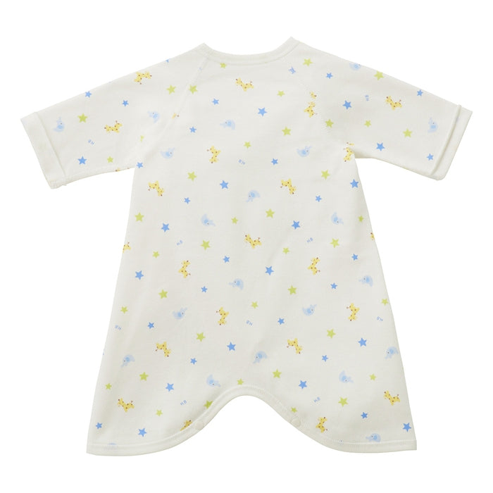 動物星柄スムースコンビ肌着