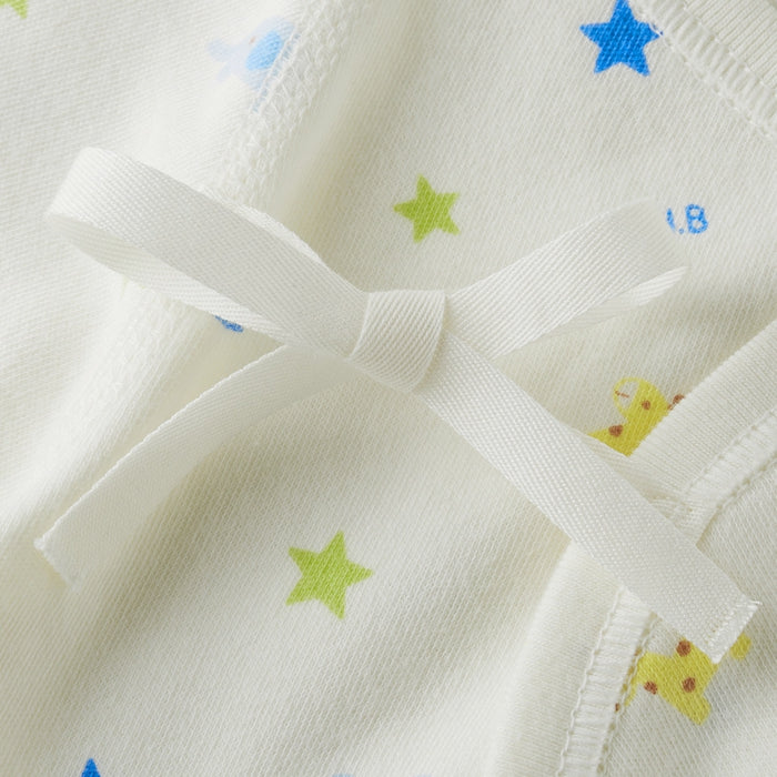 動物星柄スムースコンビ肌着