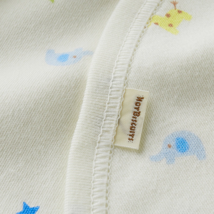 動物星柄スムースコンビ肌着