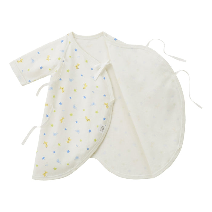 動物星柄スムースコンビ肌着