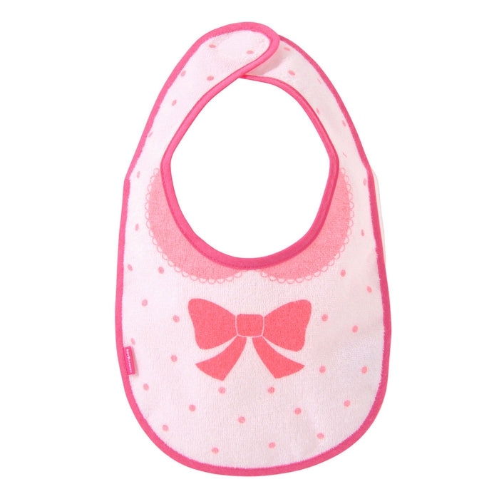 [Unconfirmed] Made of waterproof material, round collar & ribbon print bib