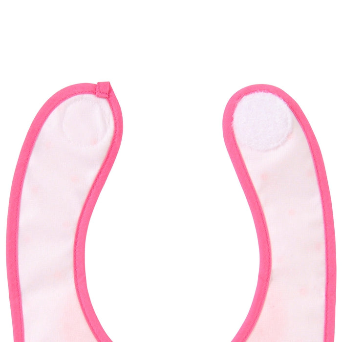 [Unconfirmed] Made of waterproof material, round collar & ribbon print bib